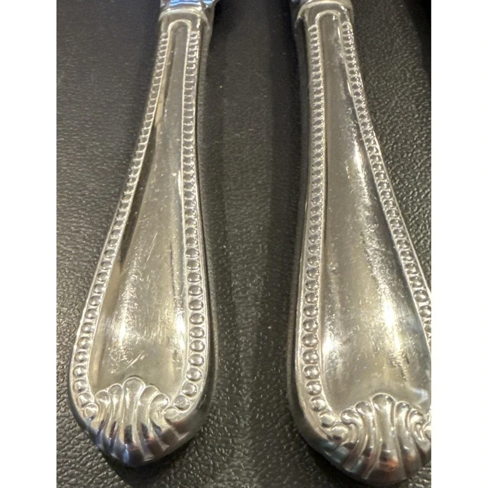 Lenox Bead Plume Glossy Dinner Knife Knives Set Of 6 Stainless Flatware